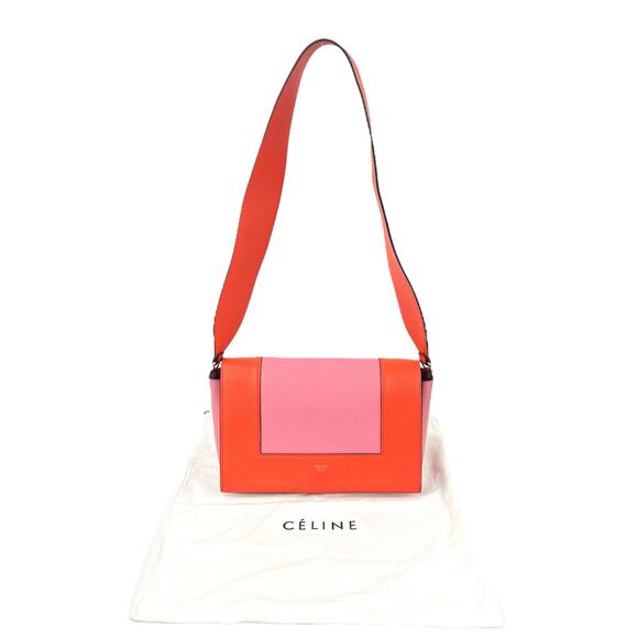 Celine Frame Two Toned Leather Shoulder Bag - Picture 4 of 8